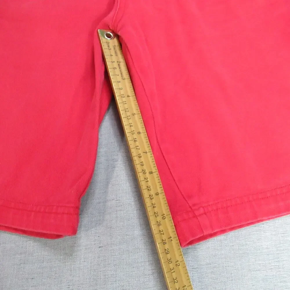 Vintage Trust Jean Shorts Size 33 Red Baggy Punk Skater Y2K 90s Heavyweight